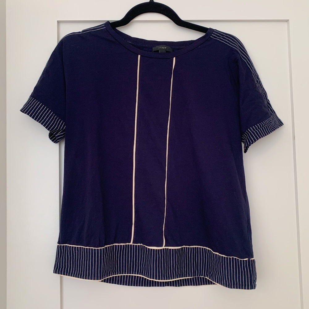 J. Crew blue short sleeve top